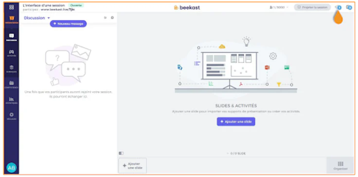 Capture Beekast pour Logiciel Outils Collaboratifs