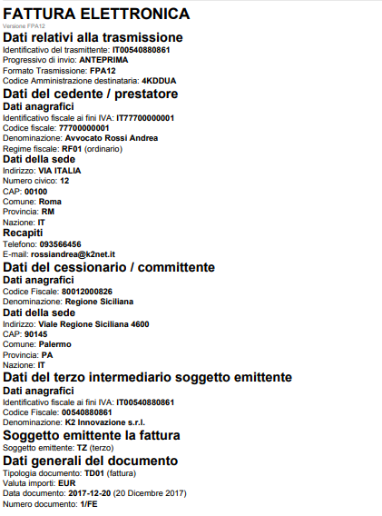 Esempio di fattura elettronica per il regime forfettario: quali sono le diciture obbligatorie?