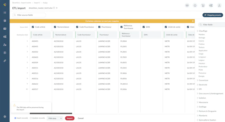 Capture Pimalion pour logiciel catalogue commercial