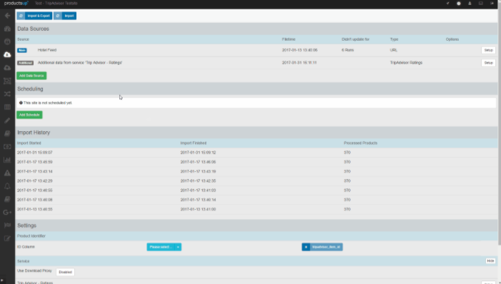 Capture Productsup pour logiciel catalogue commercial