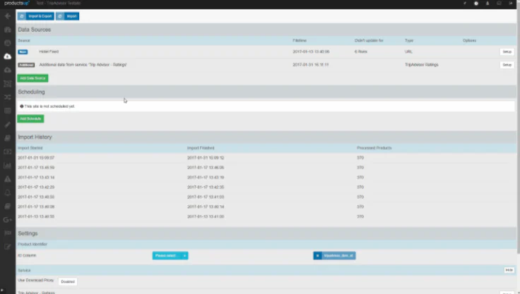 Capture Productsup pour logiciel catalogue commercial
