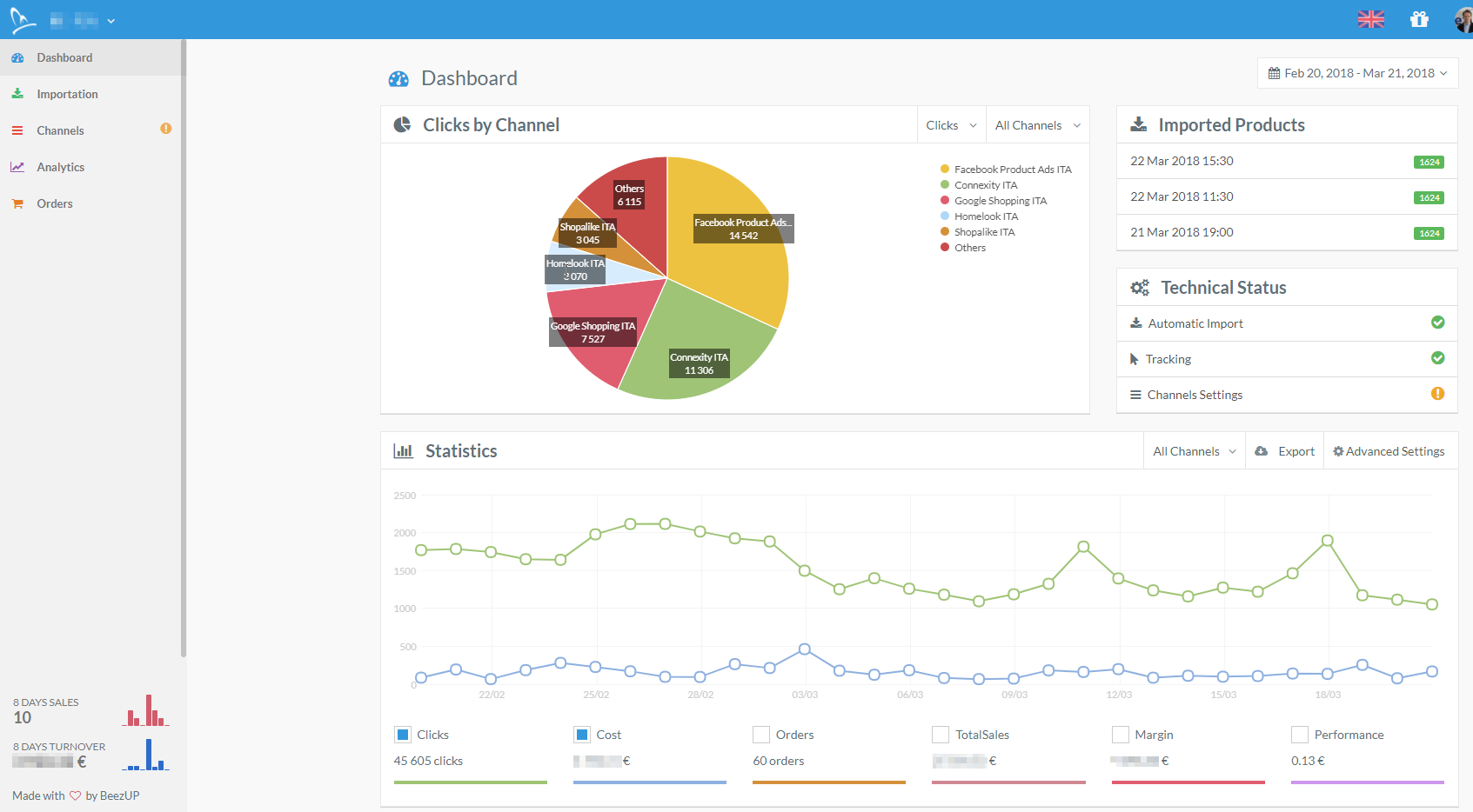 gestionnaire de flux produit : BeezUP