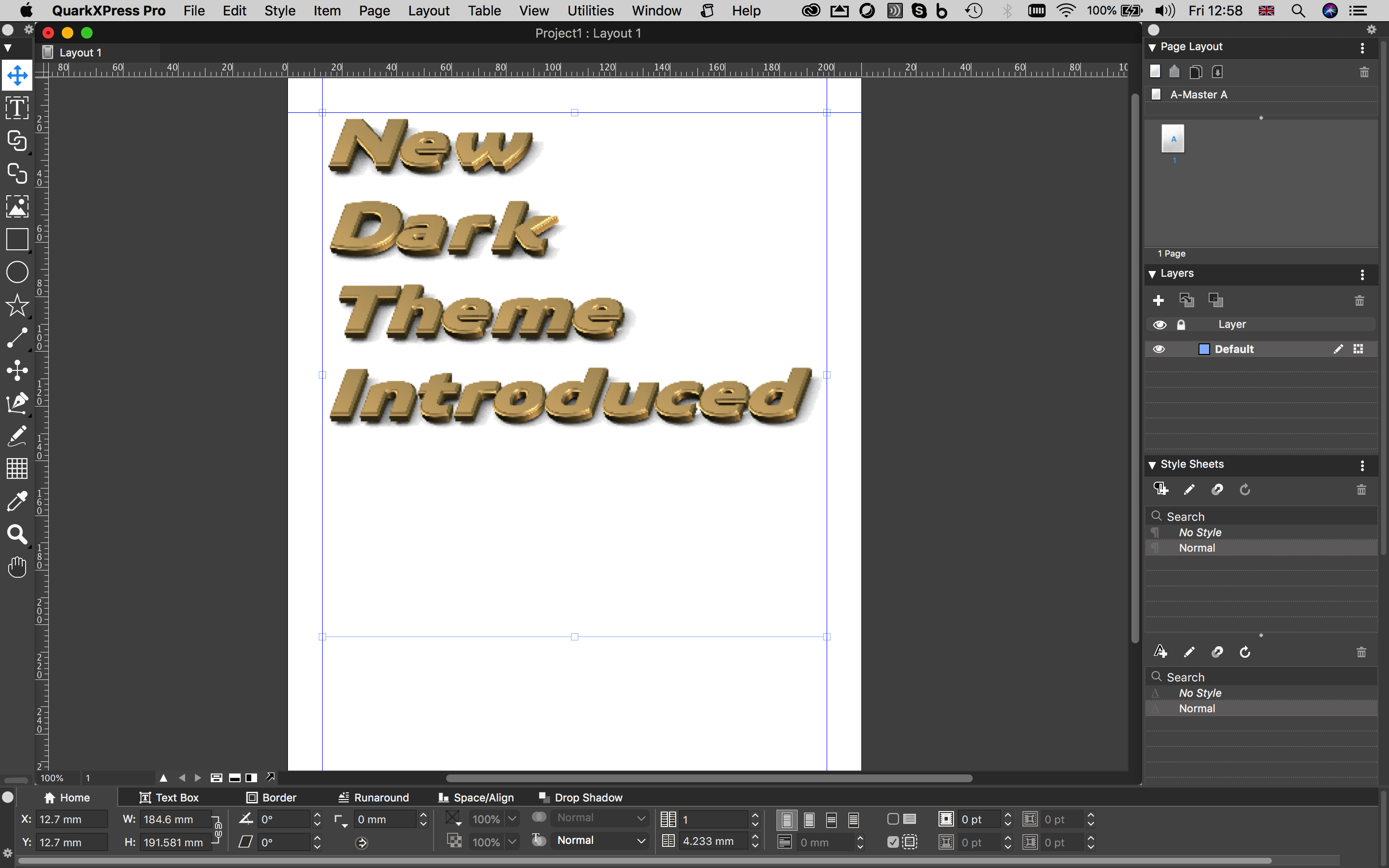 Capture QuarkXpress pour logiciel PAO