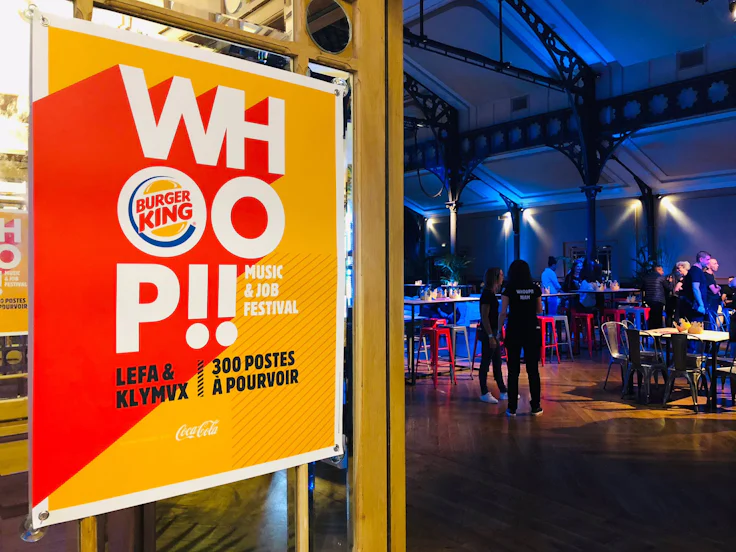 burger king recrutement whop festival