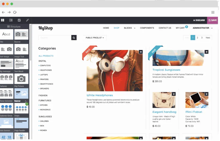 OPTI Odoo - plateforme e commerce