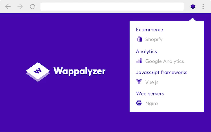 Outil de veille concurrentielle : Wappalyzer