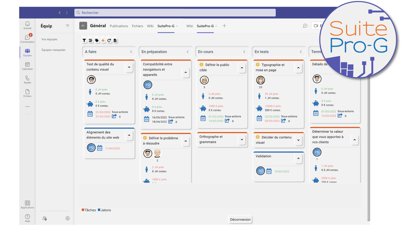 gestion projet SuitePro-G