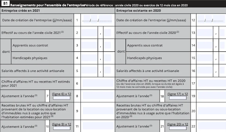 Déclaration initiale de cotisation foncière des entreprises : formulaire n° 1447-C-SD