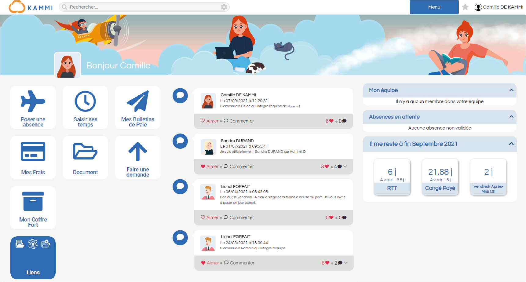 outils télétravail : Kammi