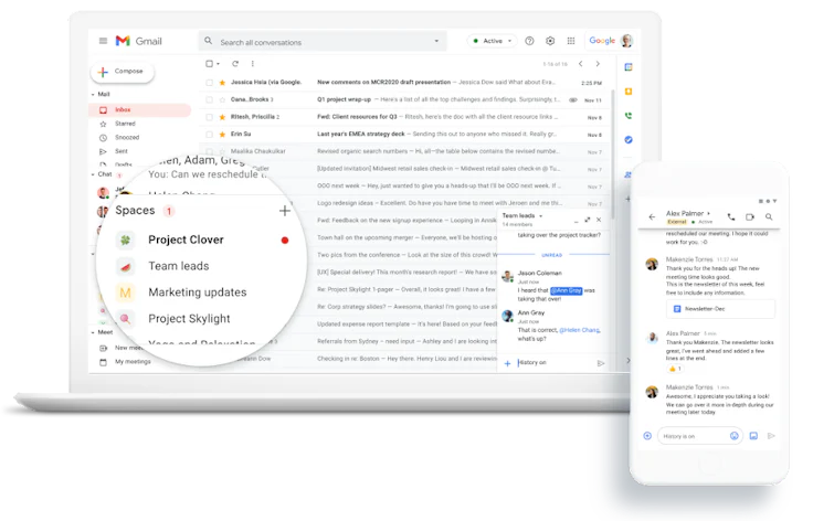 outils télétravail : Google Chat