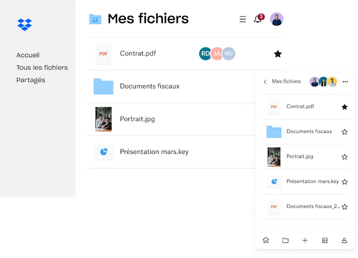 outils télétravail : dropbox