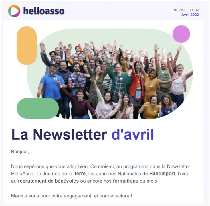 newsletter helloasso