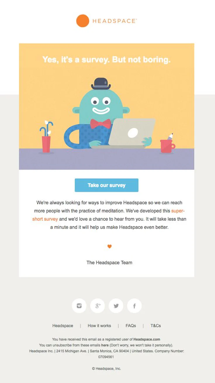 Exemple design email avec sondage