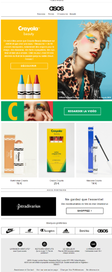 Exemple design email centré sur un produit