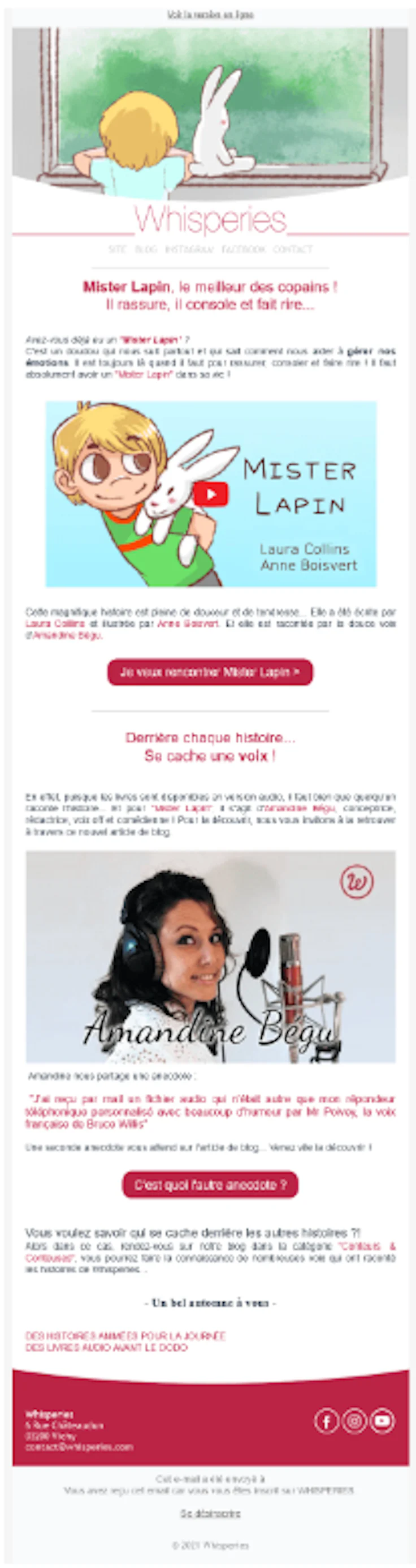 Exemple design email pour briser les codes