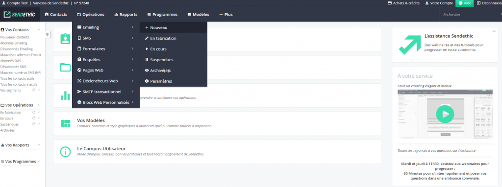 Logiciel emailing : SendEthic
