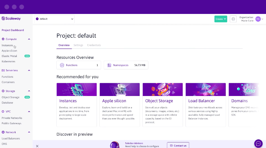 OVH alternative : Scaleway