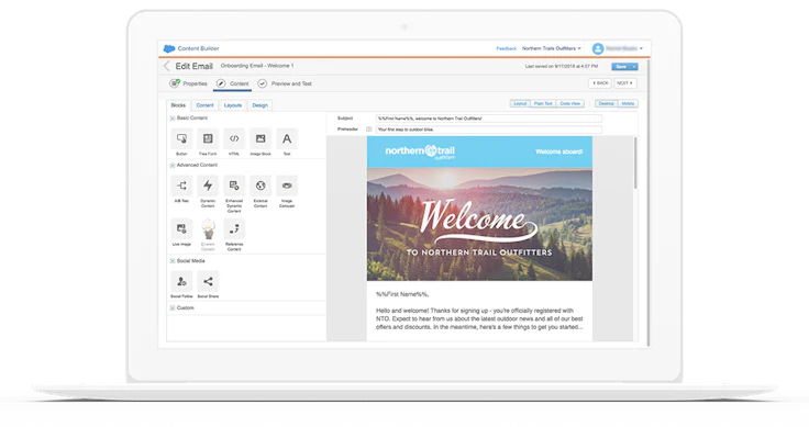 Logiciel emailing : Salesforce Marketing Cloud