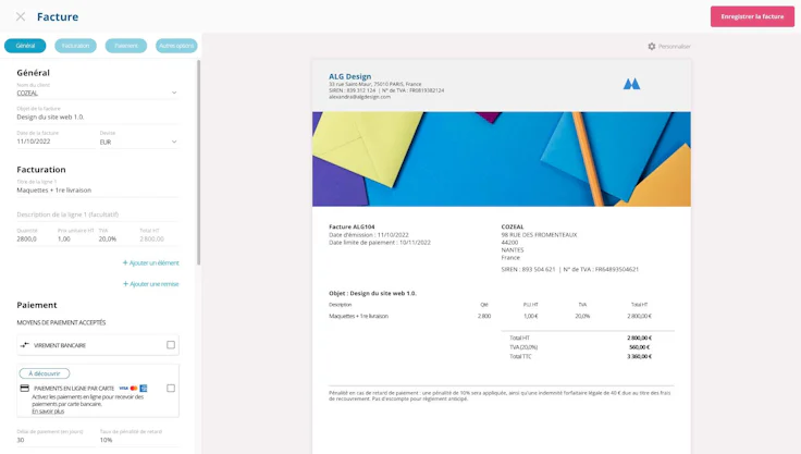 logiciel facture auto entrepreneur : Magniv Pro