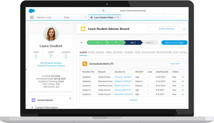 Salesforce interface student school crm