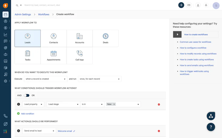 Freshsales Interface CRM Project