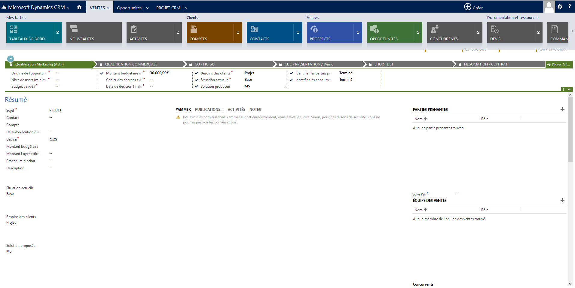 Microsoft Interface CRM Project