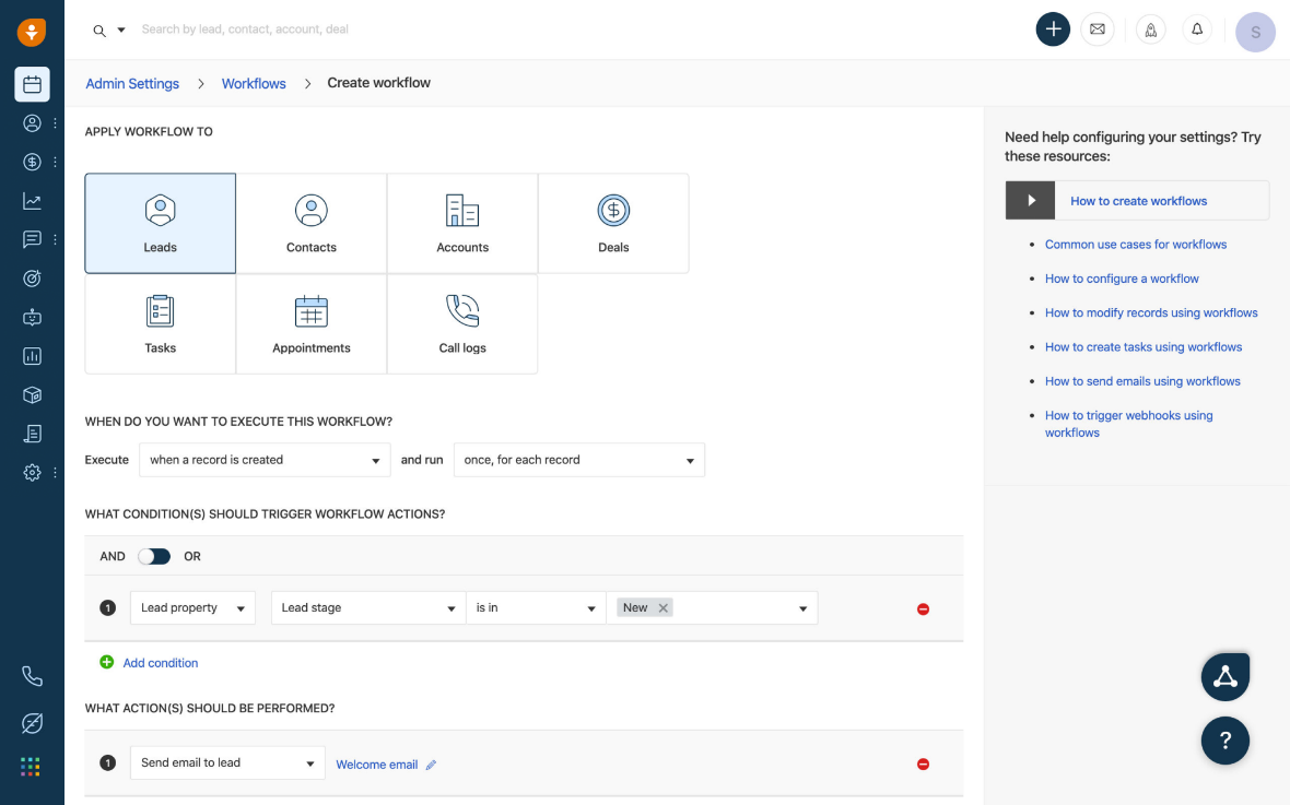 Freshsales interface CRM enterprise