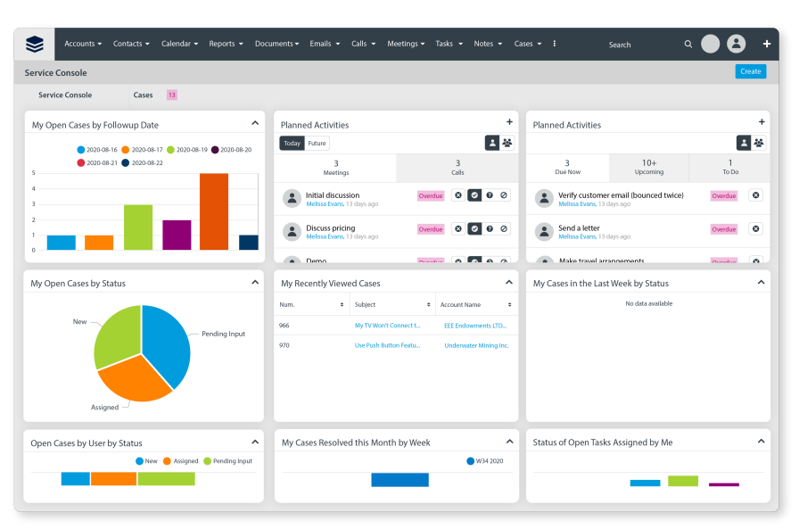SugarCRM interface CRM enterprise