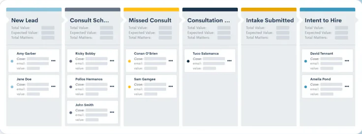 Lawmatics Interface Law firm CRM