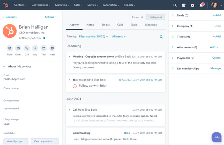 HubSpot CRM Interface Law firm CRM
