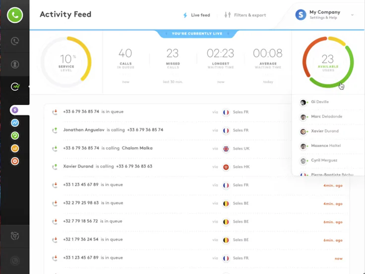 aircall interface