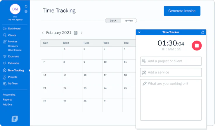 FreshBooks interface invoice approval software