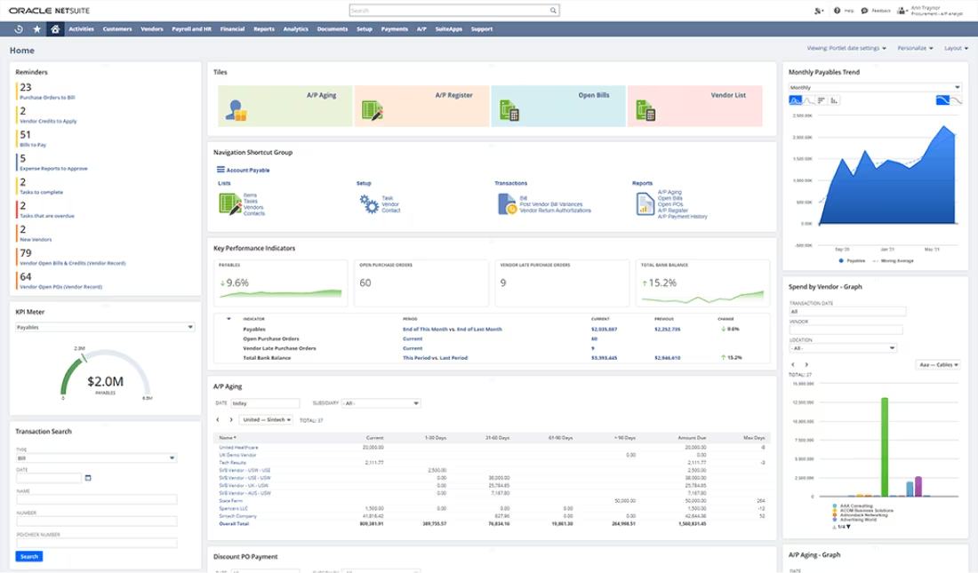 NetSuite interface Invoice Approval Software