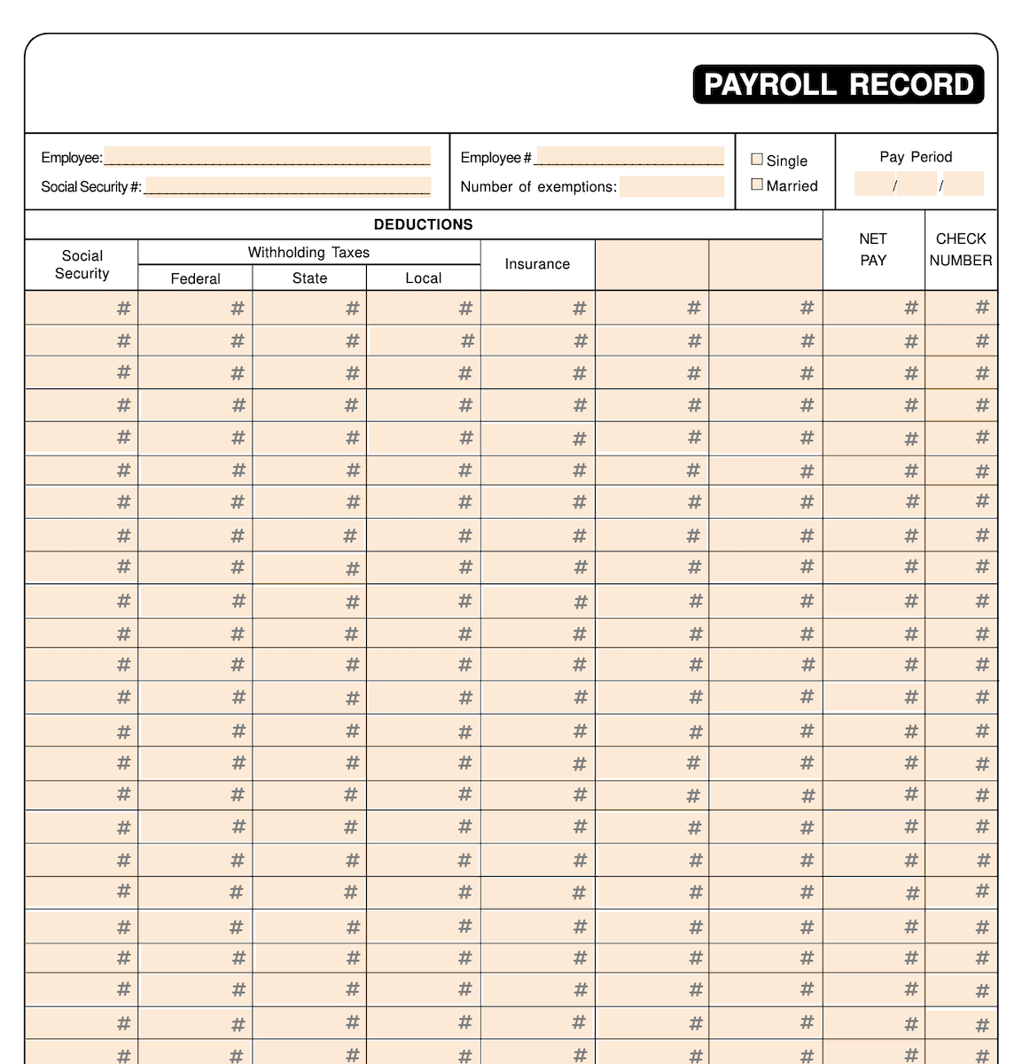 sample payroll report template