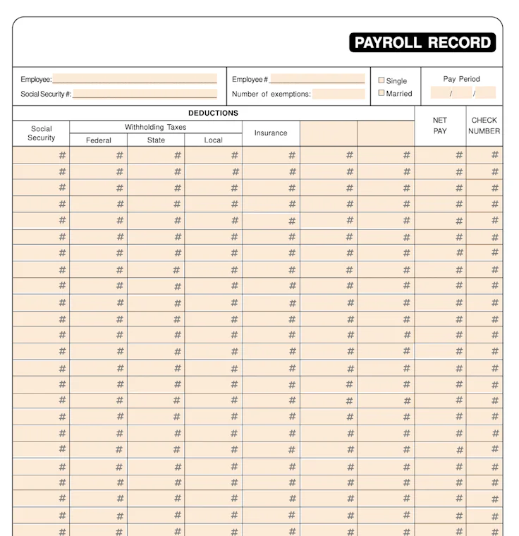 A payroll report template