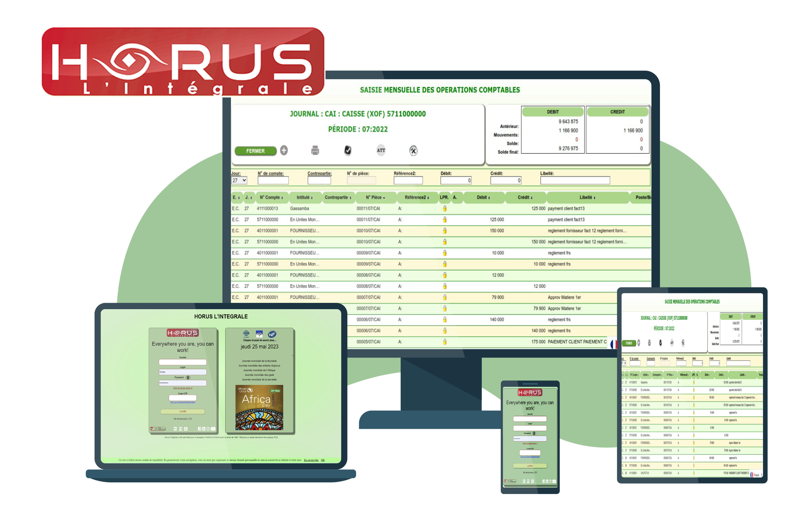 meilleur ERP : Horus