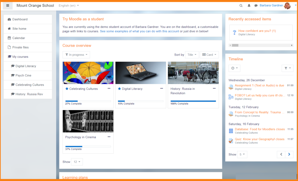 plateforme e-learning : Moodle