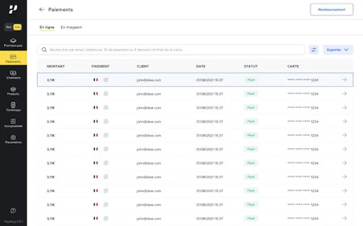 Accepter les paiements en ligne : Payplug