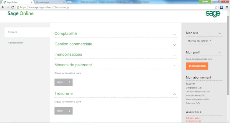 logiciel PGI : 100cloud Gestion Co