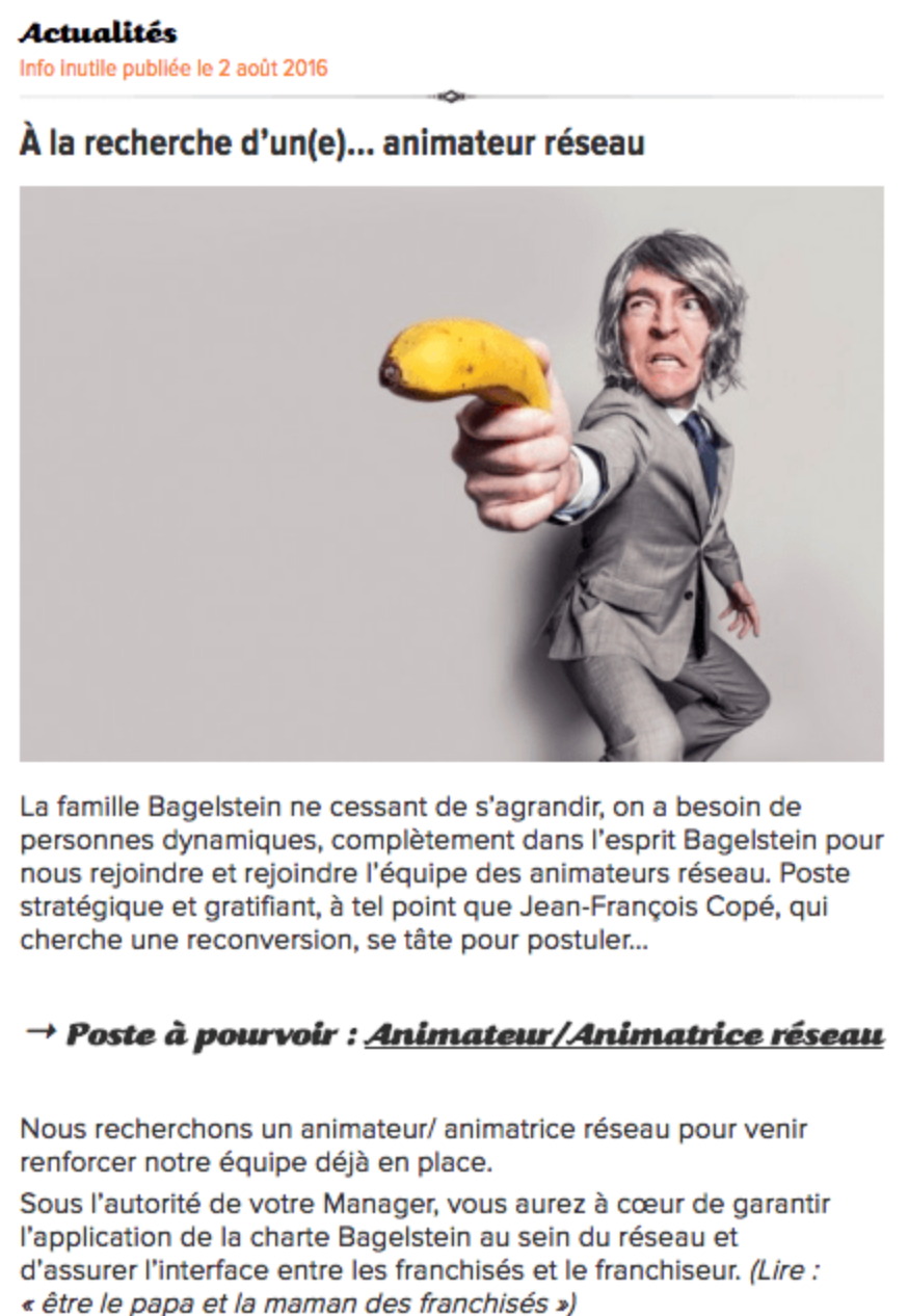 Exemple d’annonce de recrutement originale