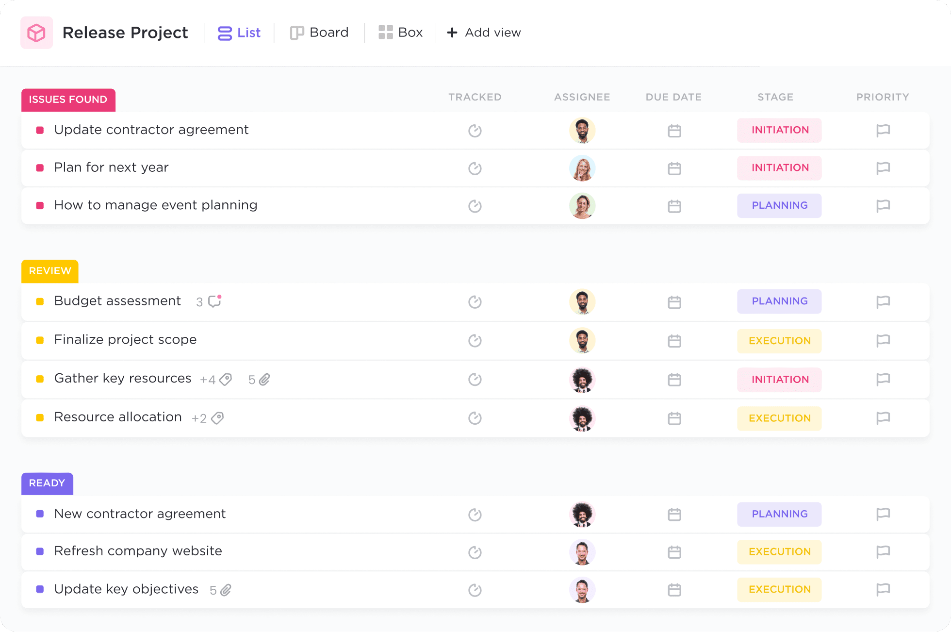 logiciel de gestion de projet : ClickUp