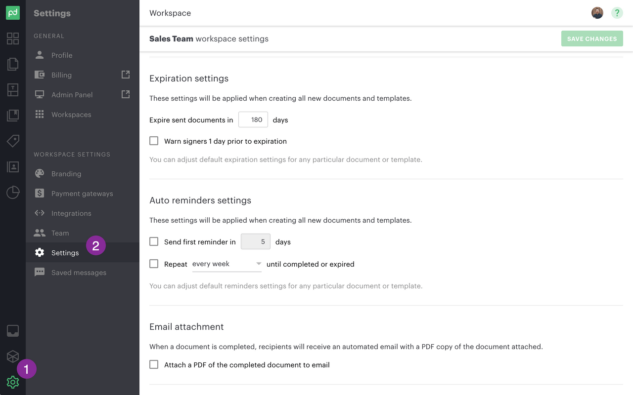 logiciel workflow : PandaDoc