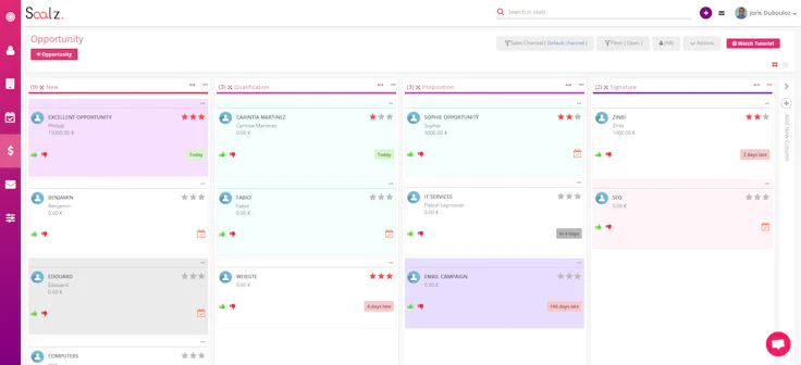 meilleur CRM : Saalz CRM