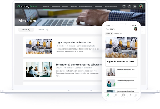 plateforme de formation : iSpring Learn