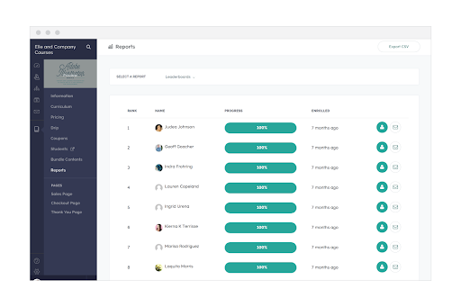 plateforme de formation : Teachable