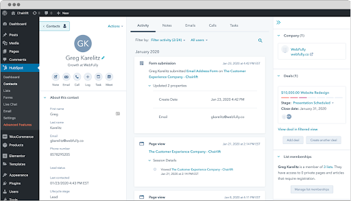crm startup : hubspot
