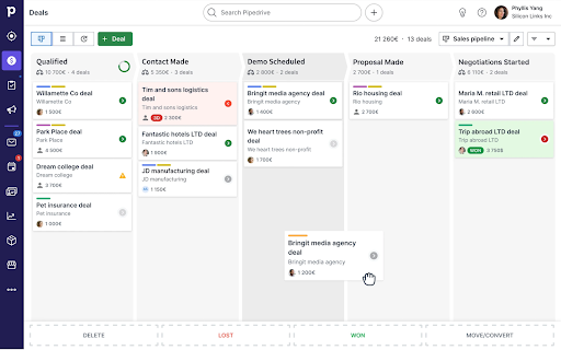 crm startup : pipedrive