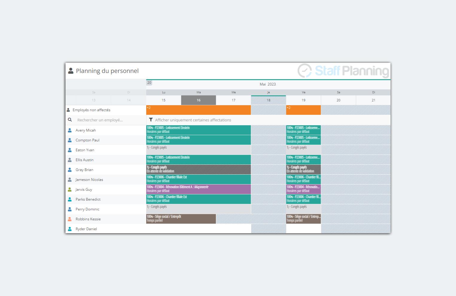 logiciel planning : Staff Planning