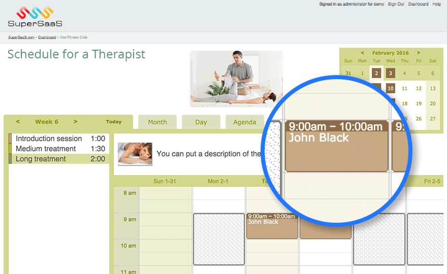 SuperSaas screenshot
