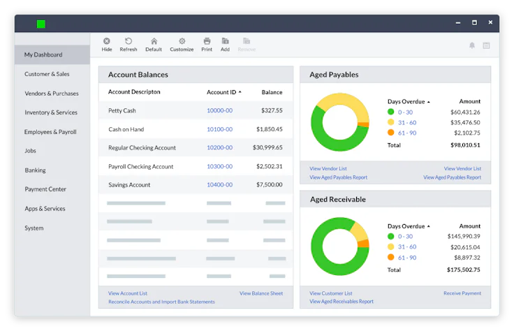 Sage 50 Accounting Screenshot